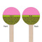 Pink & Lime Green Leopard Wooden 6" Stir Stick - Round - Double Sided - Front & Back