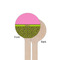 Pink & Lime Green Leopard Wooden 6" Stir Stick - Round - Single Sided - Front & Back