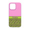 Pink & Lime Green Leopard iPhone 13 Mini Case - Back