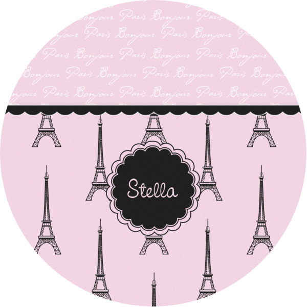 Custom Paris & Eiffel Tower Multipurpose Round Labels - 1" (Personalized)