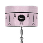 Paris & Eiffel Tower 12" Drum Lamp Shade - Poly-film (Personalized)