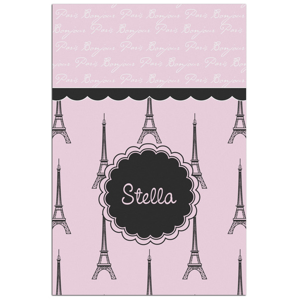 Custom Paris & Eiffel Tower Poster - Matte - 24x36 (Personalized)