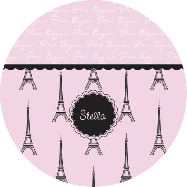 Custom Paris & Eiffel Tower Multipurpose Round Labels - Custom Sized (Personalized)