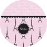 Paris & Eiffel Tower Multipurpose Round Labels - 5" (Personalized)