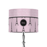 Paris & Eiffel Tower 8" Drum Lamp Shade - Fabric (Personalized)