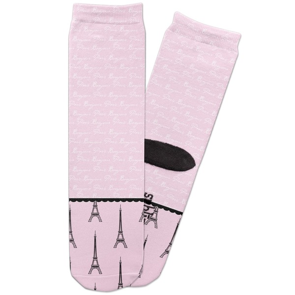 Custom Paris & Eiffel Tower Adult Crew Socks