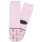 Paris & Eiffel Tower Adult Crew Socks - Single Pair - Front and Back