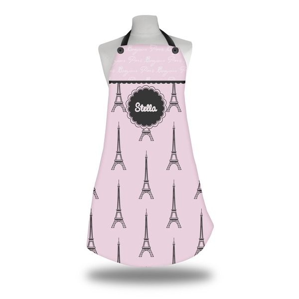 Custom Paris & Eiffel Tower Apron w/ Name or Text