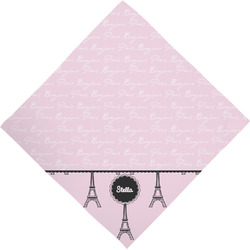 Paris & Eiffel Tower Dog Bandana Scarf w/ Name or Text