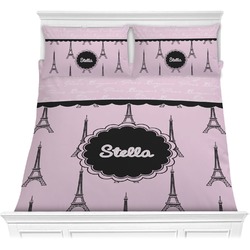 Paris & Eiffel Tower Comforter Set - Full / Queen (Personalized)
