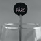 Paris & Eiffel Tower Black Plastic 5.5" Stir Stick - Round - Main