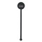 Paris & Eiffel Tower Black Plastic 5.5" Stir Stick - Round - Single Stick