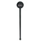 Paris & Eiffel Tower Black Plastic 7" Stir Stick - Round - Single Stick