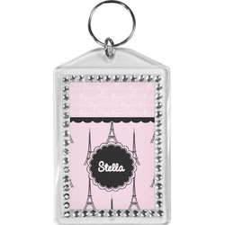 Paris & Eiffel Tower Bling Keychain (Personalized)