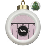 Paris & Eiffel Tower Ceramic Ball Ornament - Christmas Tree (Personalized)