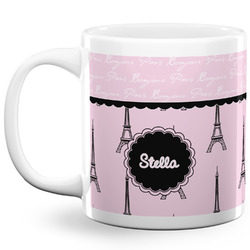 Paris & Eiffel Tower 20 Oz Coffee Mug - White (Personalized)
