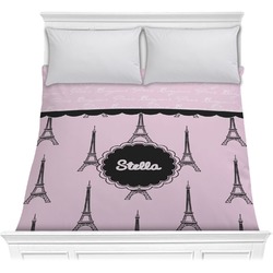 Paris & Eiffel Tower Comforter - Full / Queen (Personalized)