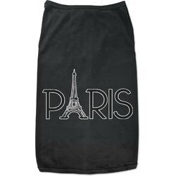 Paris & Eiffel Tower Black Pet Shirt - M