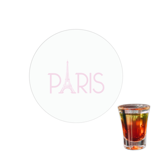 Custom Paris & Eiffel Tower Printed Drink Topper - 1.5"