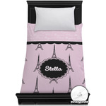 Paris & Eiffel Tower Duvet Cover - Twin XL (Personalized)