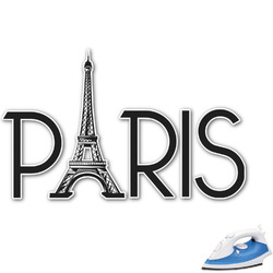 Paris & Eiffel Tower Graphic Iron On Transfer