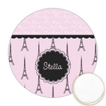 Paris & Eiffel Tower Printed Cookie Topper - 2.5" (Personalized)