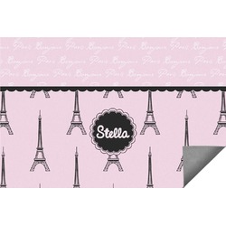 Paris & Eiffel Tower Indoor / Outdoor Rug - 4'x6' (Personalized)
