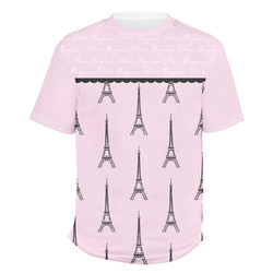 Paris & Eiffel Tower Men's Crew T-Shirt - X Large