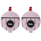 Paris & Eiffel Tower Metal Ball Ornament - Front and Back