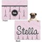 Paris & Eiffel Tower Microfleece Dog Blanket - Regular - Front & Back