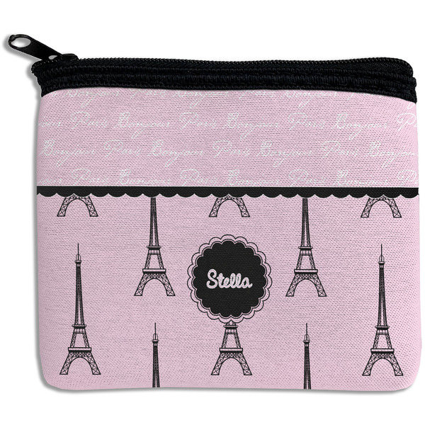 Custom Paris & Eiffel Tower Rectangular Coin Purse (Personalized)