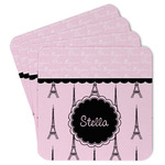 Paris & Eiffel Tower Paper Coasters w/ Name or Text