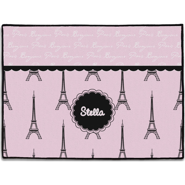 Custom Paris & Eiffel Tower Door Mat - 24"x18" (Personalized)