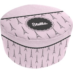 Paris & Eiffel Tower Round Pouf Ottoman (Personalized)