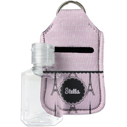 Paris & Eiffel Tower Hand Sanitizer & Keychain Holder - Small (Personalized)