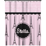 Paris & Eiffel Tower Extra Long Shower Curtain - 70"x84" (Personalized)