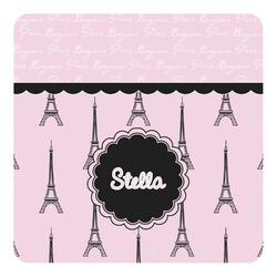 Paris & Eiffel Tower Square Decal - XLarge (Personalized)