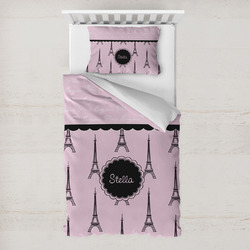 Paris & Eiffel Tower Toddler Bedding Set - With Pillowcase (Personalized)