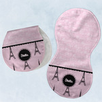 Paris & Eiffel Tower Burp Pads - Velour - Set of 2 w/ Name or Text