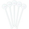 Paris & Eiffel Tower White Plastic 5.5" Stir Stick - Fan View