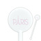 Paris & Eiffel Tower White Plastic 5.5" Stir Stick - Round - Closeup