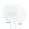 Paris & Eiffel Tower White Plastic 5.5" Stir Stick - Single Sided - Round - Front & Back