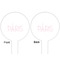 Paris & Eiffel Tower White Plastic 6" Food Pick - Round - Double Sided - Front & Back