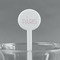 Paris & Eiffel Tower White Plastic 7" Stir Stick - Round - Main