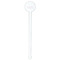 Paris & Eiffel Tower White Plastic 7" Stir Stick - Round - Single Stick