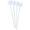 Paris & Eiffel Tower White Plastic Stir Stick - Double Sided - Square - Front