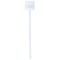 Paris & Eiffel Tower White Plastic Stir Stick - Double Sided - Square - Single Stick