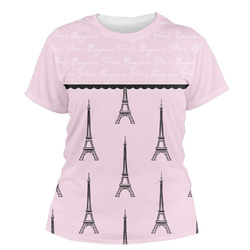Paris & Eiffel Tower Women's Crew T-Shirt - X Small