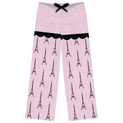 Paris & Eiffel Tower Womens Pajama Pants - M