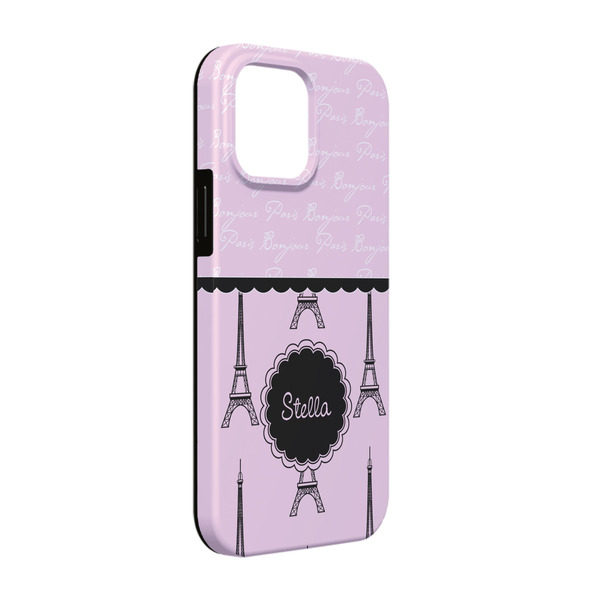 Custom Paris & Eiffel Tower iPhone Case - Rubber Lined - iPhone 13 (Personalized)